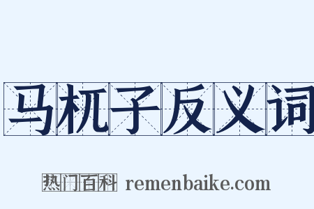 马杌子反义词是什么意思的图片